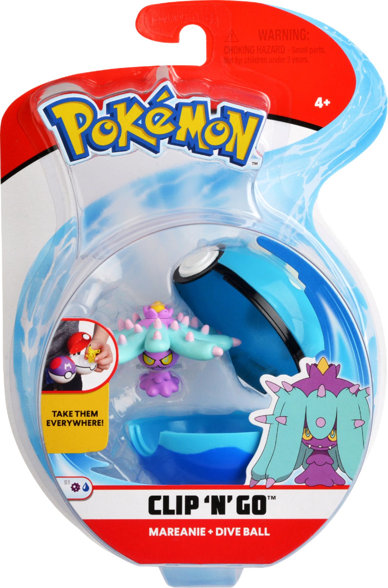 Pokémon Clip 'N' Go - Totodile + Dive Ball